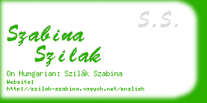 szabina szilak business card