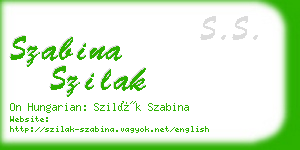 szabina szilak business card